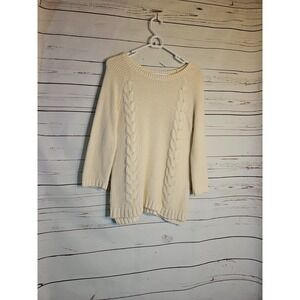 Cynthia Rowley Sweater Knit, Ivory  Crew NECK, size M